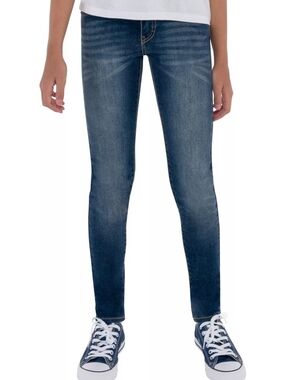 LEVI'S 710 Girls Super Skinny Denim Jeans with Adjustable Elastic Waist Size 10
